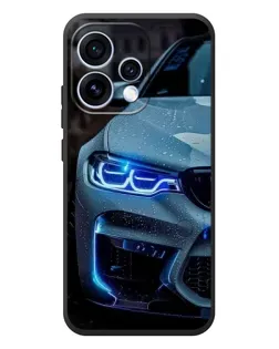 Чехол для OPPO Reno 15 с картинкой «Взгляд BMW с синими фарами» Чехол для OPPO Reno 15 с картинкой «Взгляд BMW с синими фарами»