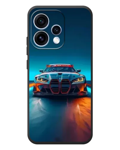 Чехол для OPPO Reno 15 с картинкой «BMW — огни неона» Чехол для OPPO Reno 15 с картинкой «BMW — огни неона»