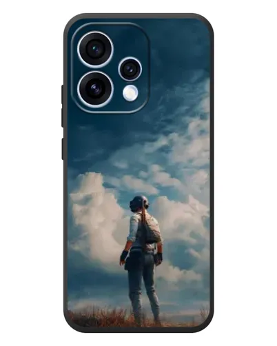 Чехол для OPPO Reno 15 с картинкой «Герой PUBG на скале»