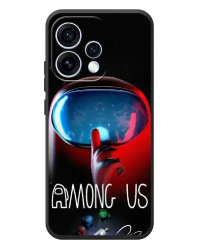 Чехол для OPPO Reno 15 с картинкой «Красный импостер — макро» Чехол для OPPO Reno 15 с картинкой «Красный импостер — макро»