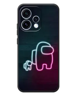 Чехол для OPPO Reno 15 с картинкой «Among Us неон-арт»