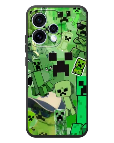 Чехол для OPPO Reno 15 с картинкой «Криперы Minecraft»