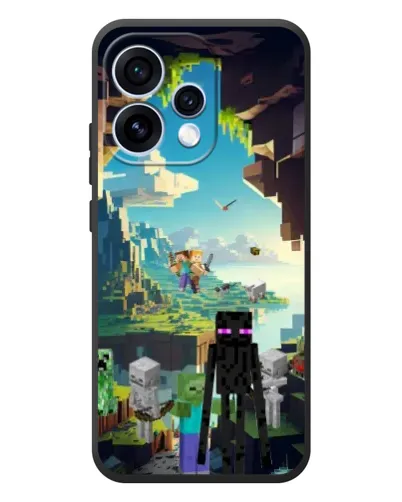 Чехол для OPPO Reno 15 с картинкой «Эндермен в лесу»