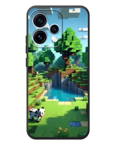Чехол для OPPO Reno 15 с картинкой «Minecraft летний день»