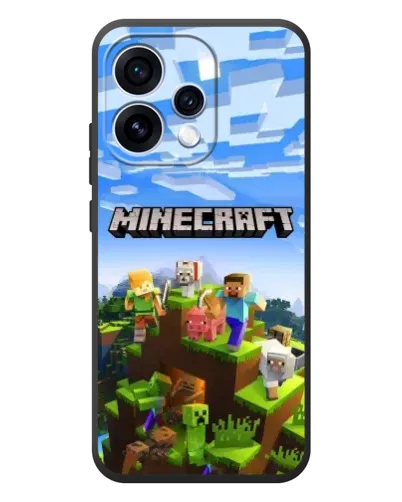 Чехол для OPPO Reno 15 с картинкой «Minecraft классический мир»