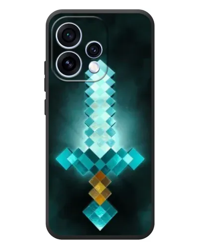 Чехол для OPPO Reno 15 с картинкой «Алмазный меч неон»