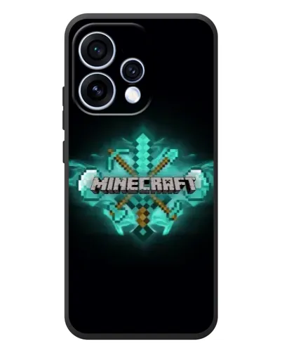 Чехол для OPPO Reno 15 с картинкой «Minecraft Diamond лого»
