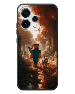 Чехол для OPPO Reno 15 с картинкой «Стив в лесу» Чехол для OPPO Reno 15 с картинкой «Стив в лесу»