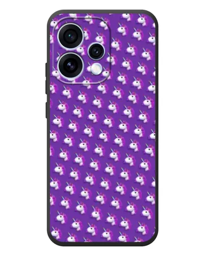 Чехол для OPPO Reno 15 с картинкой «Единороги на фиолетовом» Чехол для OPPO Reno 15 с картинкой «Единороги на фиолетовом»