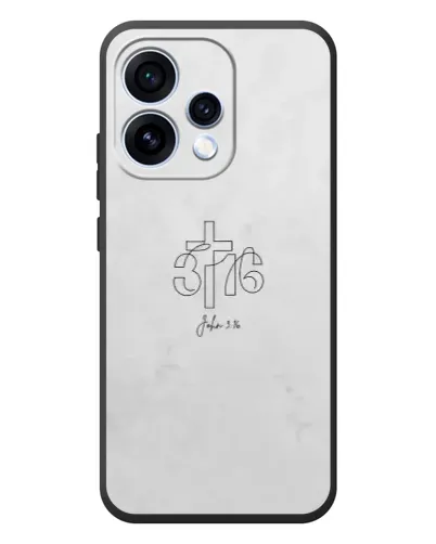 Чехол для OPPO Reno 15 с картинкой «Иоанна 3:16 Крест»