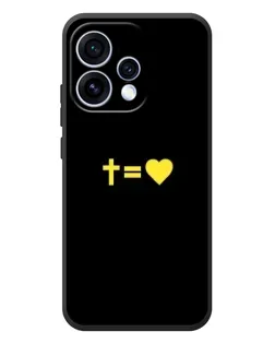 Чехол для OPPO Reno 15 с картинкой «Сердце и Крест»