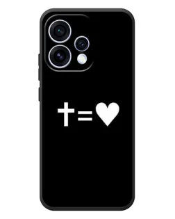 Чехол для OPPO Reno 15 с картинкой «Крест и Сердце»