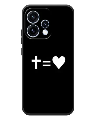 Чехол для OPPO Reno 15 с картинкой «Крест и Сердце»