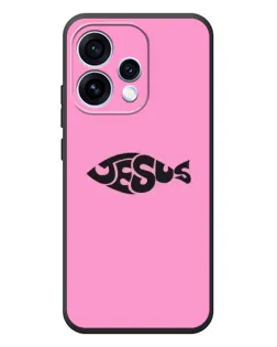 Чехол для OPPO Reno 15 с картинкой «Розовый символ  Jesus»