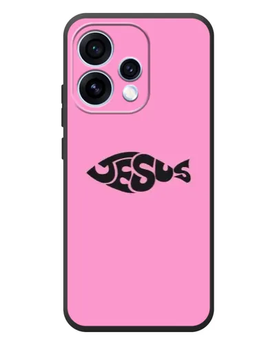 Чехол для OPPO Reno 15 с картинкой «Розовый символ  Jesus»