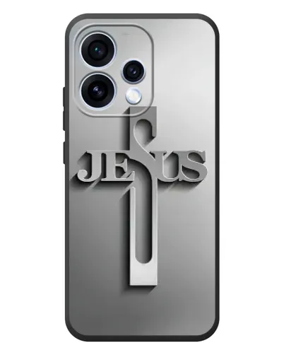 Чехол для OPPO Reno 15 с картинкой «Металлический крест Jesus» Чехол для OPPO Reno 15 с картинкой «Металлический крест Jesus»