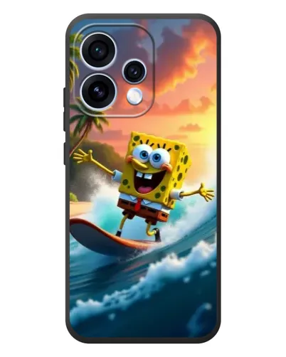 Чехол для OPPO Reno 15 с картинкой «Губка Боб серфингист» Чехол для OPPO Reno 15 с картинкой «Губка Боб серфингист»