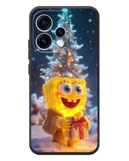 Чехол для OPPO Reno 15 с картинкой «Рождественский Спанч Боб»