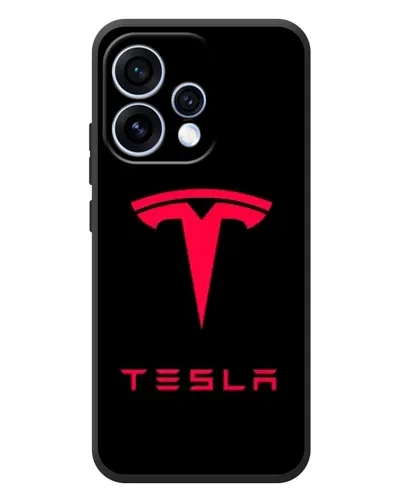 Чехол для OPPO Reno 15 с картинкой «Tesla Red Logo» Чехол для OPPO Reno 15 с картинкой «Tesla Red Logo»