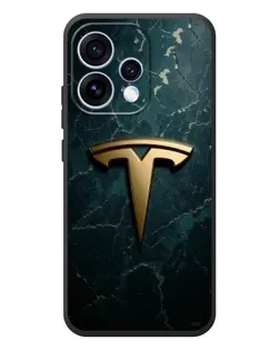 Чехол для OPPO Reno 15 с картинкой «Мраморная Tesla Gold»