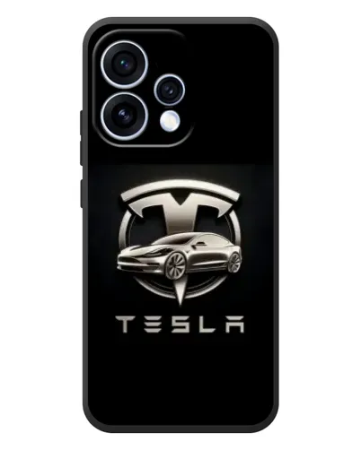 Чехол для OPPO Reno 15 с картинкой «Tesla — серебристое авто» Чехол для OPPO Reno 15 с картинкой «Tesla — серебристое авто»
