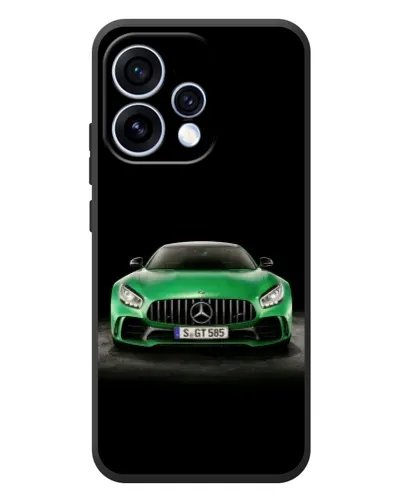 Чехол для OPPO Reno 15 с картинкой «Mercedes — неоновый лого»
