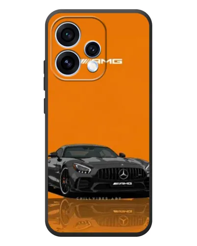 Чехол для OPPO Reno 15 с картинкой «Оранжевый Mercedes AMG»