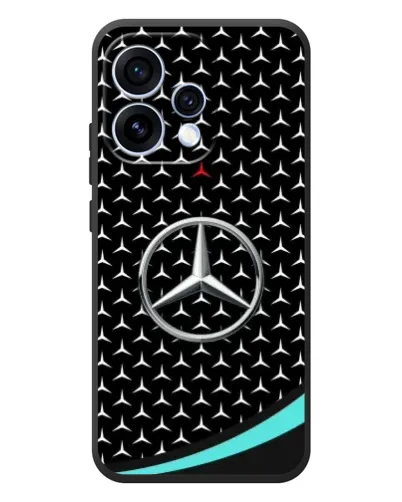 Чехол для OPPO Reno 15 с картинкой «Mercedes — бирюзовый акцент»