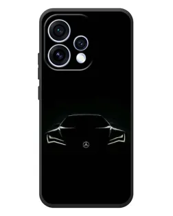 Чехол для OPPO Reno 15 с картинкой «Mercedes — силуэт авто» Чехол для OPPO Reno 15 с картинкой «Mercedes — силуэт авто»