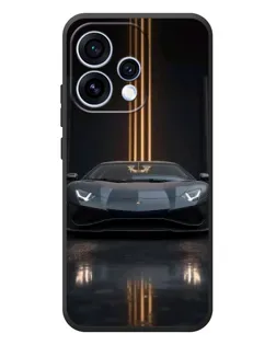 Чехол для OPPO Reno 15 с картинкой «Lamborghini золотые линии»