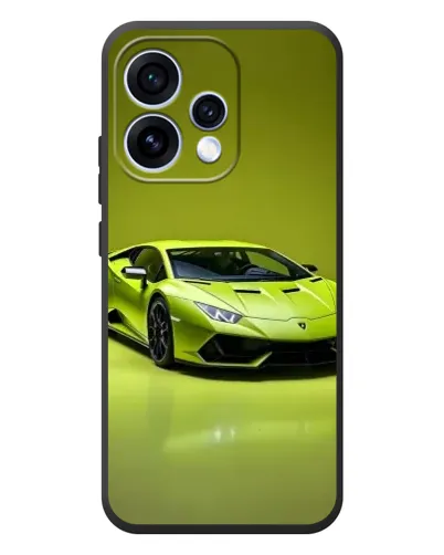 Чехол для OPPO Reno 15 с картинкой «Салатовый Lamborghini Huracan»