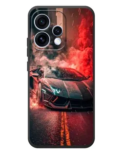 Чехол для OPPO Reno 15 с картинкой «Lamborghini красный дым»
