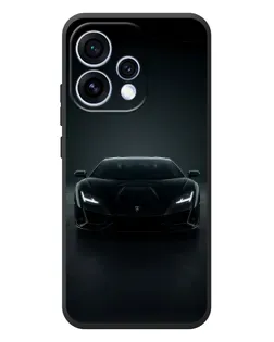 Чехол для OPPO Reno 15 с картинкой «Черный Lamborghini Aventador»