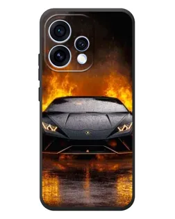 Чехол для OPPO Reno 15 с картинкой «Lamborghini в огне»