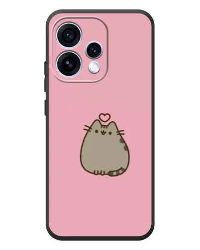 Чехол для OPPO Reno 15 с картинкой «Pusheen сердце» Чехол для OPPO Reno 15 с картинкой «Pusheen сердце»