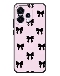 Чехол для OPPO Reno 15 с картинкой «Черные банты Coquette»