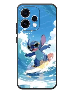 Чехол для OPPO Reno 15 с картинкой «Стич на волне»