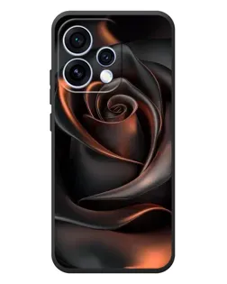 Чехол для OPPO Reno 15 с картинкой «Шелковая черная роза»