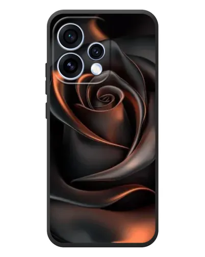 Чехол для OPPO Reno 15 с картинкой «Шелковая черная роза»