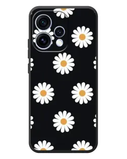 Чехол для OPPO Reno 15 с картинкой «Ромашки на черном»