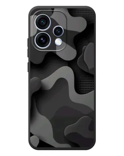 Чехол для OPPO Reno 15 с картинкой «Темный абстрактный камуфляж»