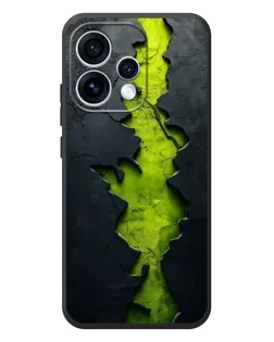Чехол для OPPO Reno 15 с картинкой «Салатовый разлом скалы»