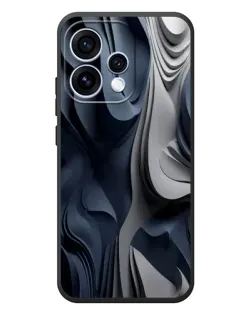 Чехол для OPPO Reno 15 с картинкой «Объемные синие складки»