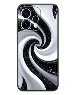 Чехол для OPPO Reno 15 с картинкой «Черно-белая спираль»