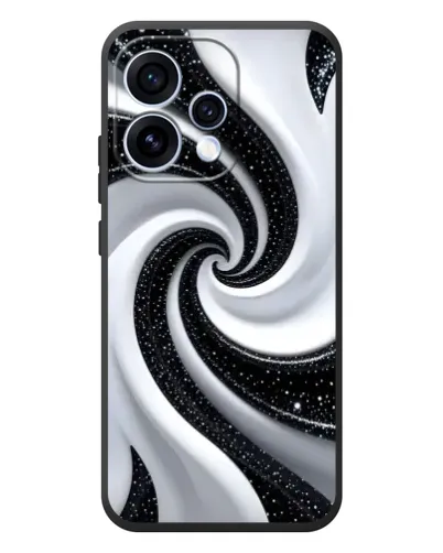 Чехол для OPPO Reno 15 с картинкой «Черно-белая спираль»