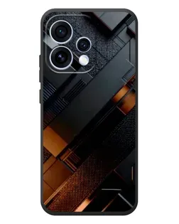 Чехол для OPPO Reno 15 с картинкой «Черные геометрические блоки»