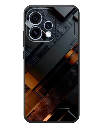 Чехол для OPPO Reno 15 с картинкой «Черные геометрические блоки»