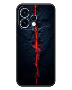 Чехол для OPPO Reno 15 с картинкой «Kрасная лавовая трещина»