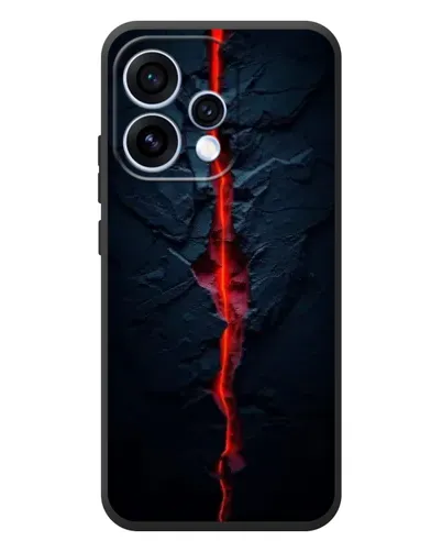 Чехол для OPPO Reno 15 с картинкой «Kрасная лавовая трещина»