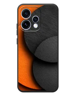 Чехол для OPPO Reno 15 с картинкой «Геометрия оранжевых кругов»